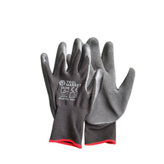 Black Foam Latex Coated Work Gloves