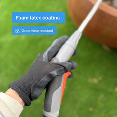 Black Foam Latex Coated Work Gloves