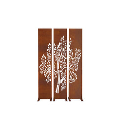 Corten Steel Dream Time Garden Screen Set - Tool Market
