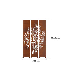 Corten Steel Dream Time Garden Screen Set - Tool Market