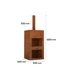 Corten Steel Heat Haven Fire Place - Tool Market