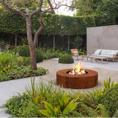 Corten Steel Nexus Fire Place Hover - Tool Market