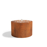 Corten Steel Rita Round Narrow Water Fountain - Tool Market