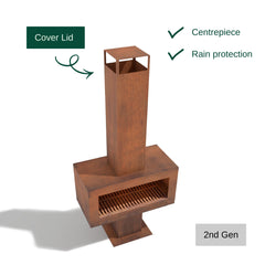 Corten Steel Grand Hearth Fire Place