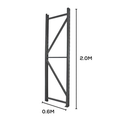 H2000mm x D600mm Steel Upright - 1 Piece - Tool Market
