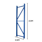 H2000mm x D600mm Steel Upright - 1 Piece - Tool Market