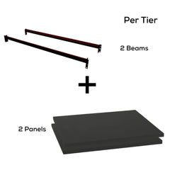 Heavy Duty Warehouse Garage Storage L2000 x D600 mm Steel Panel One Tier - Accessory for Shelving Unit - Tool Market