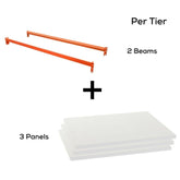 Heavy Duty Warehouse Garage Storage L2400 x D600 mm Steel Panel One Tier - Accessory for Shelving Unit - Tool Market