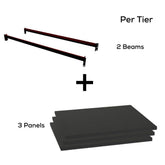 Heavy Duty Warehouse Garage Storage L2400 x D600 mm Steel Panel One Tier - Accessory for Shelving Unit - Tool Market