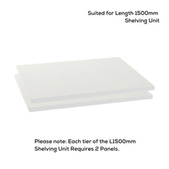 Length 1500mm Extra Tier Steel Panel - Shelving Unit Accessories - Tool Market