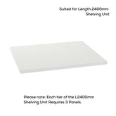 Length 2400mm Extra Tier Steel Panel - Shelving Unit Accessories - Tool Market