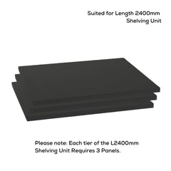 Length 2400mm Extra Tier Steel Panel - Shelving Unit Accessories - Tool Market