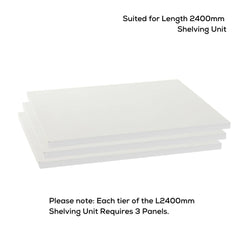 Length 2400mm Extra Tier Steel Panel - Shelving Unit Accessories - Tool Market