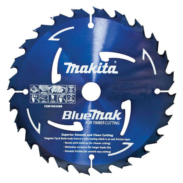 Makita 5Pack 185mm x 20mm x 24T BLUEMAK TCT Saw Blade B-15148-5 - Tool Market