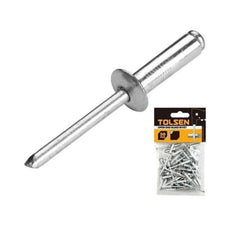 Tolsen 50 Piece 2.4x6.4mm Open End Blind Rivet 43005 - Tool Market