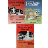 3 x Allan Staines Australian House Building Manual, Successful Owner Builder & Renovator. - Tool Market