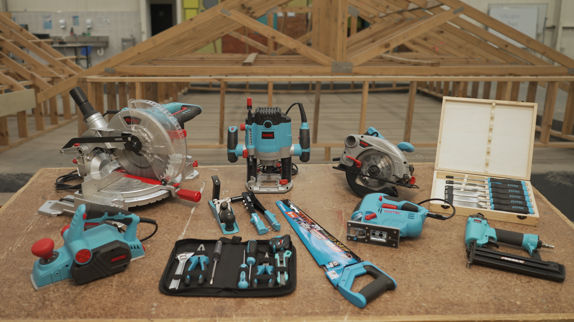 Fixtec 5 Pieces Corded Power Tools with 1600W Mitre Saw - Tool Market AU