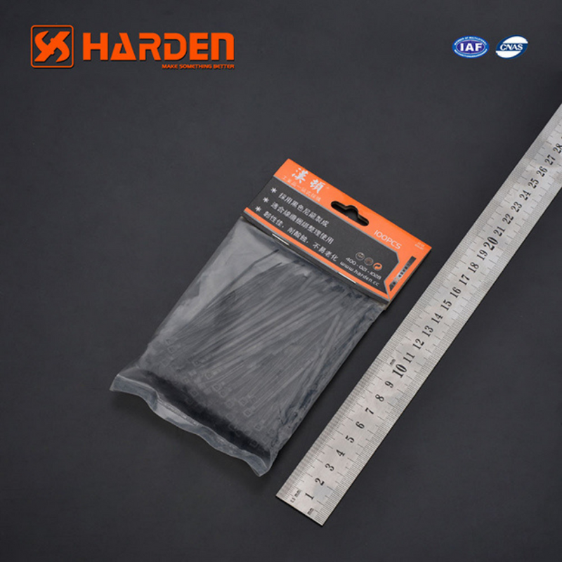 Harden 100mm 100Piece Professional Nylon Cable Tie Black 660411 - Tool Market AU