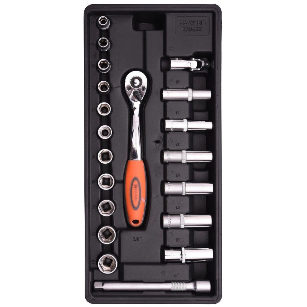 Harden 20 Piece 3/8inch Socket Tools Set - Tool Market