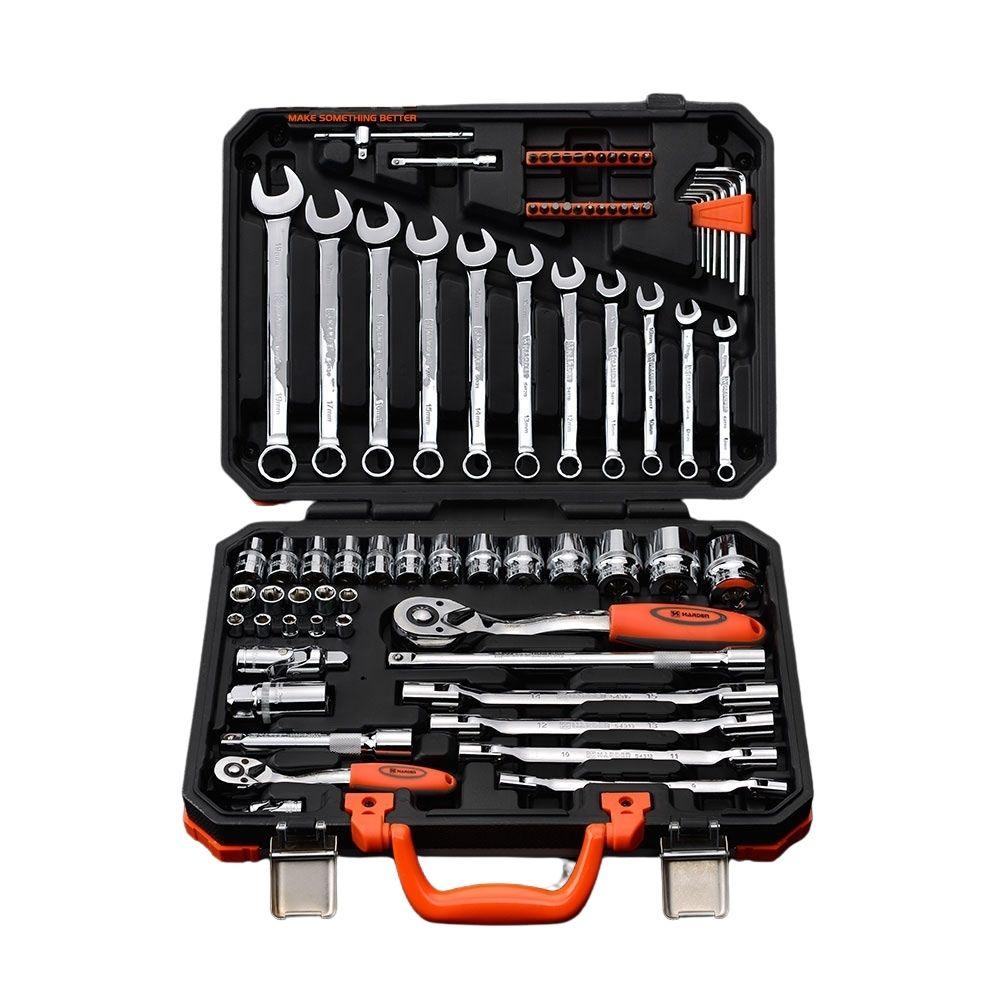 Harden 77 Piece Professional 1/2inch & 1/4inch Dr Socket Set - Tool Market