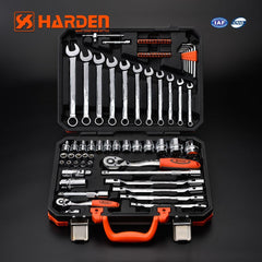 Harden 77 Piece Professional 1/2inch & 1/4inch Dr Socket Set - Tool Market