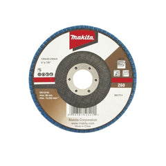Makita 125mm Economy Flap Disc 60# Zirconia D-63797 - Tool Market