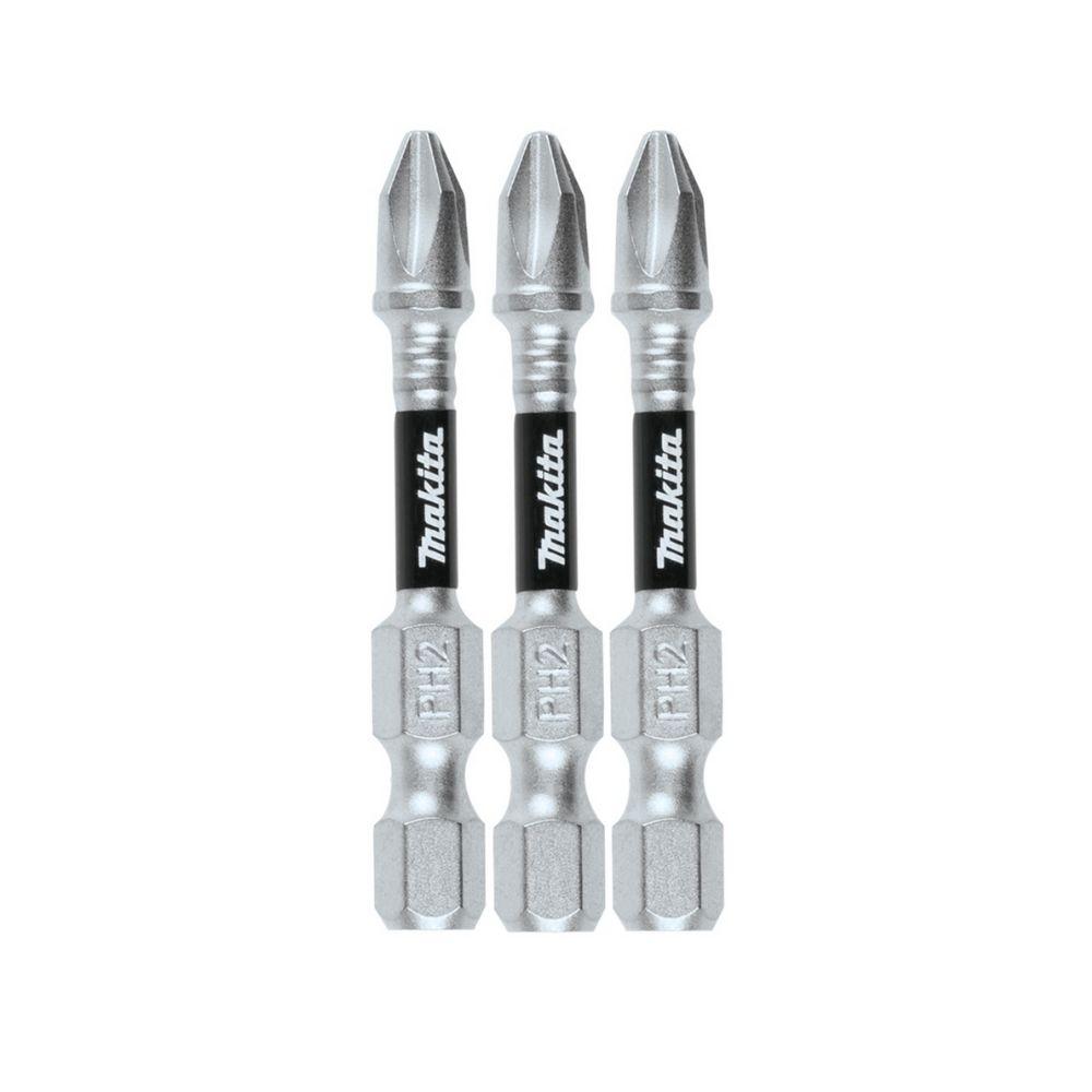 Makita 3 Piece PH2 x 50mm Impact XPS Power Bits Set E-09379 - Tool Market