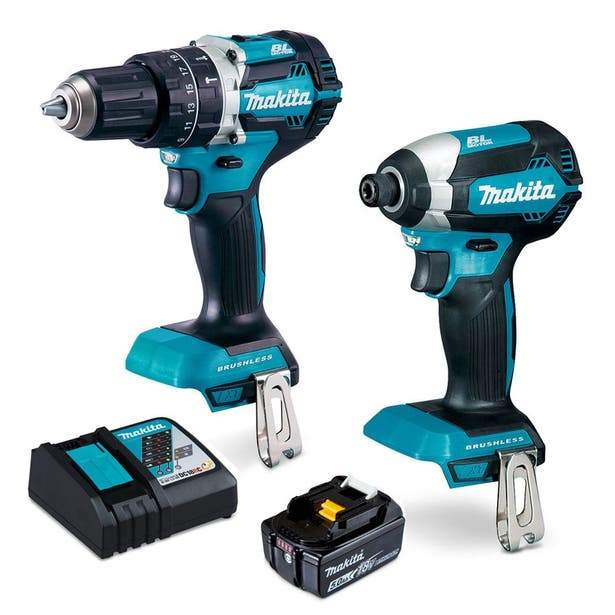 Makita DLX2180T1 18V Brushless 2 Pieces 1 x 5.0AH Combo Kit