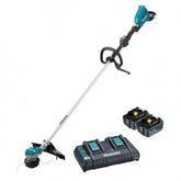 Makita DUR368LPT2 36V (18V x 2) 5.0Ah Li-ion Cordless Brushless Straight Shaft Loop Handle Line Trimmer Combo Kit - Tool Market