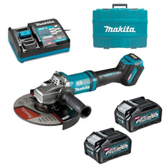 Makita GA038GM201 40V 4.0Ah Li-ion XGT Cordless Brushless Max 230mm (9”) Angle Grinder Combo Kit - Tool Market