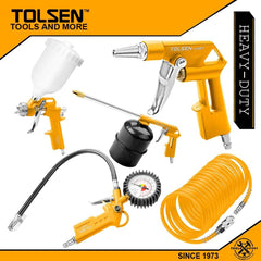 Tolsen 5 Piece Air Tools Suction Spray Gun Kit - Tool Market