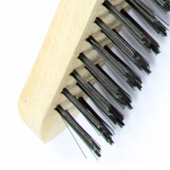 Tolsen 5 Row Stainless Steel Brush With Wood Handle 32063 - Tool Market