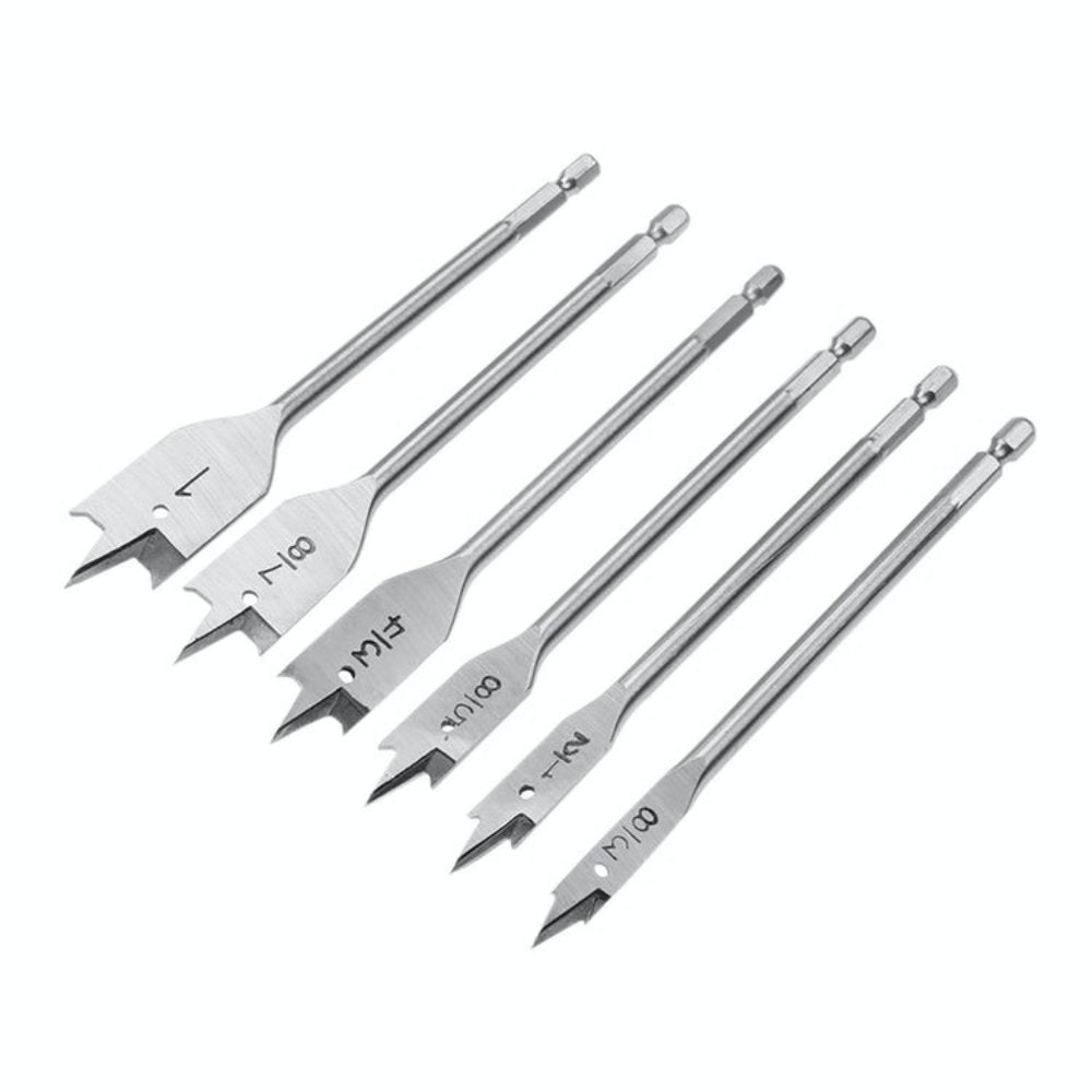 Tolsen 6 Piece Flat Wood Bits Set 75656 - Tool Market