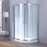 Troya Deluxe Curved Shower Enclosure with Stainless Steel Handle - Tool Market