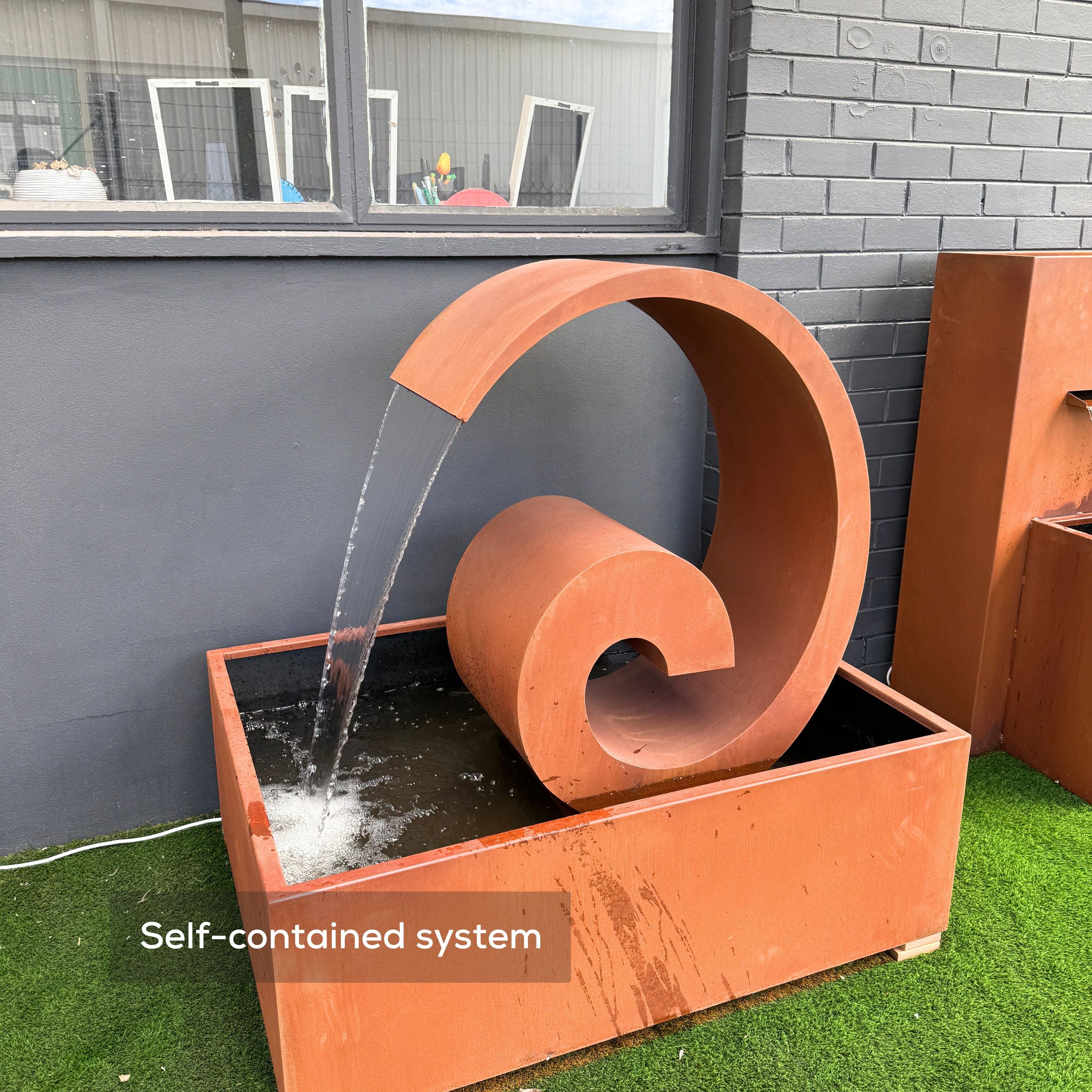 Corten Steel Poseidon Water Fountain