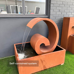 Corten Steel Poseidon Water Fountain