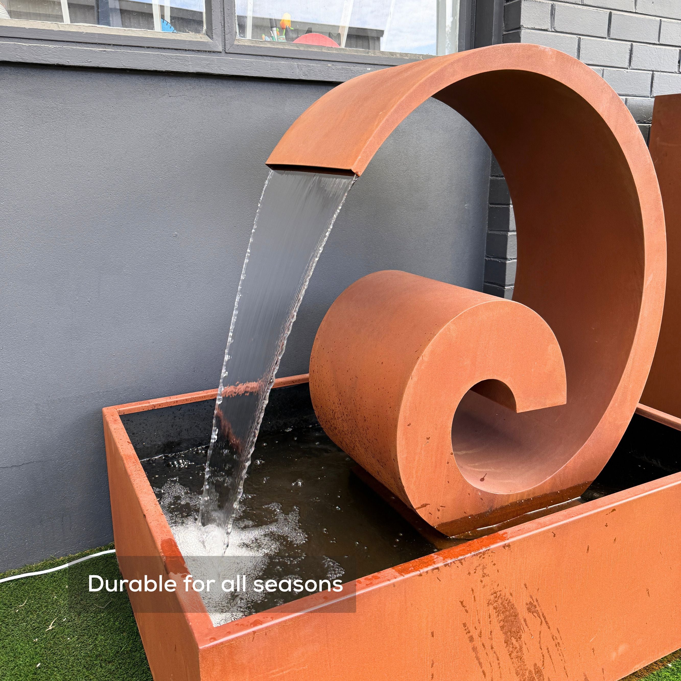Corten Steel Poseidon Water Fountain