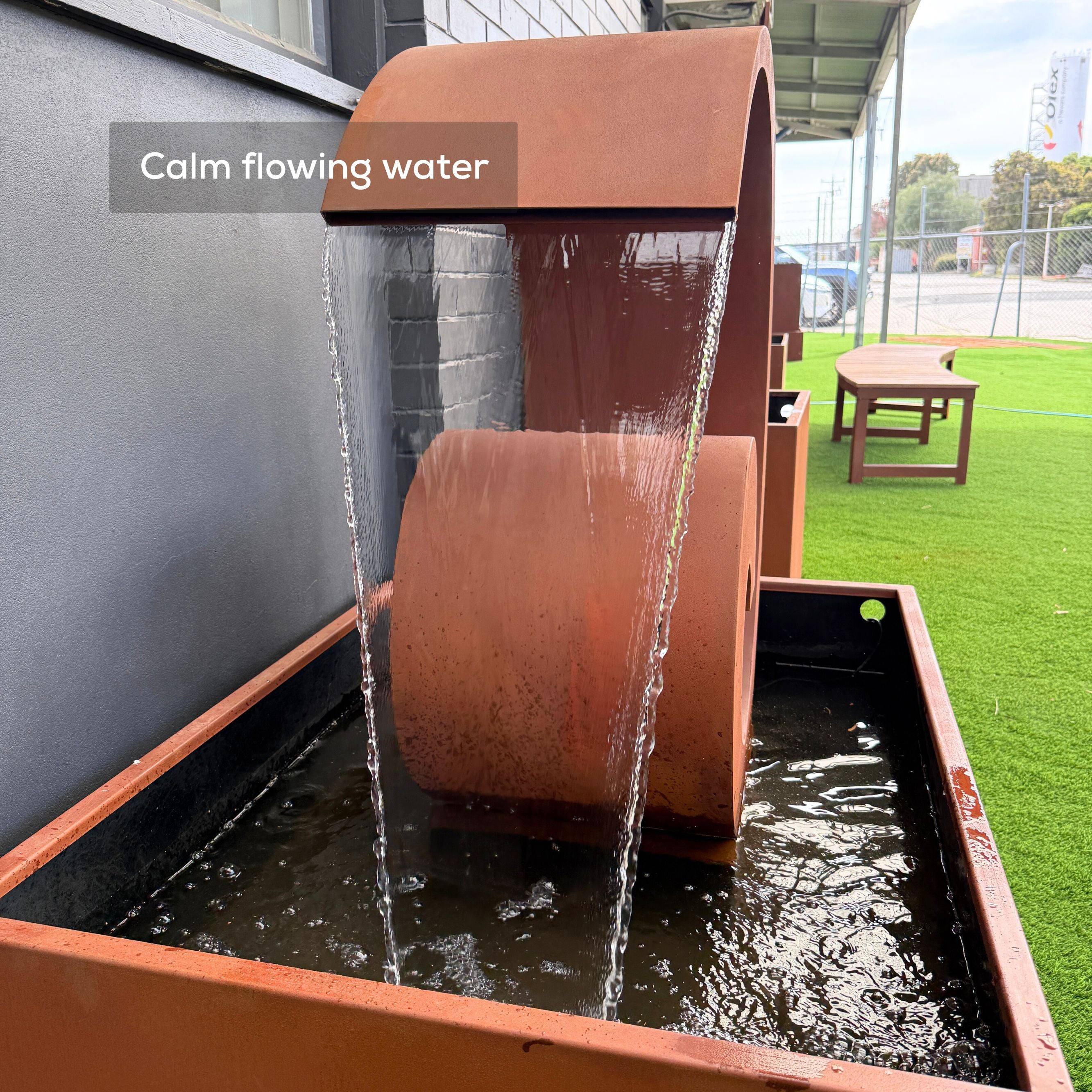 Corten Steel Poseidon Water Fountain