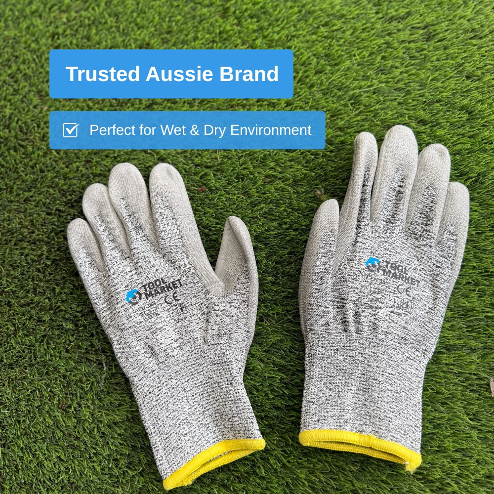 Level 5 Cut-Resistant Gloves HPPE Nylon Spandex with PU Palm