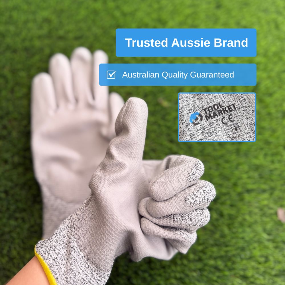 Level 5 Cut-Resistant Gloves HPPE Nylon Spandex with PU Palm