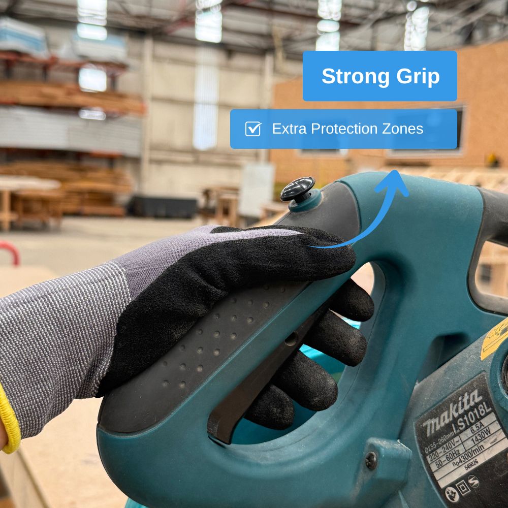 Sandy Nitrile Coated Work Gloves – Nylon Spandex Shell