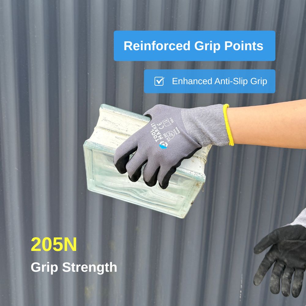 Sandy Nitrile Coated Work Gloves – Nylon Spandex Shell