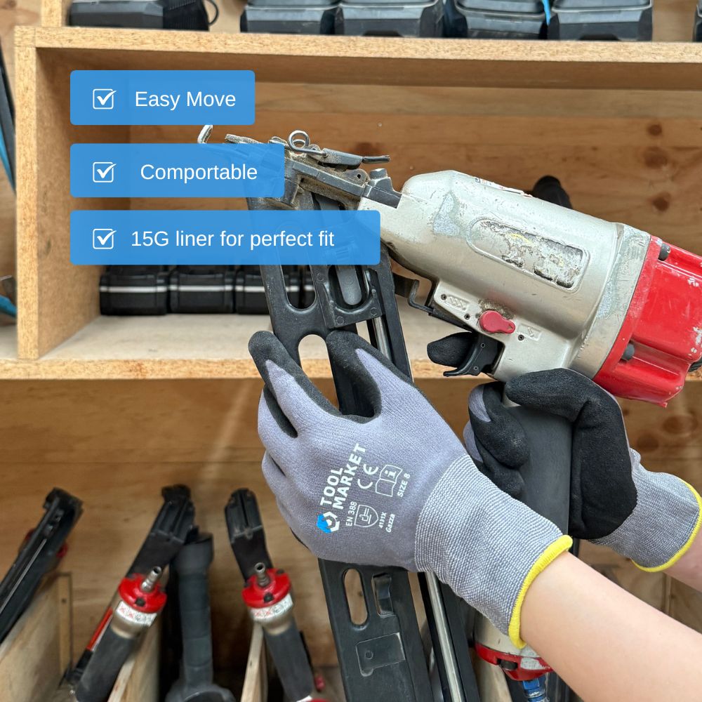 Sandy Nitrile Coated Work Gloves – Nylon Spandex Shell