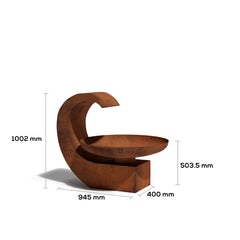 Corten Steel Neptune Water Foutain