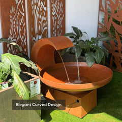 Corten Steel Neptune Water Foutain