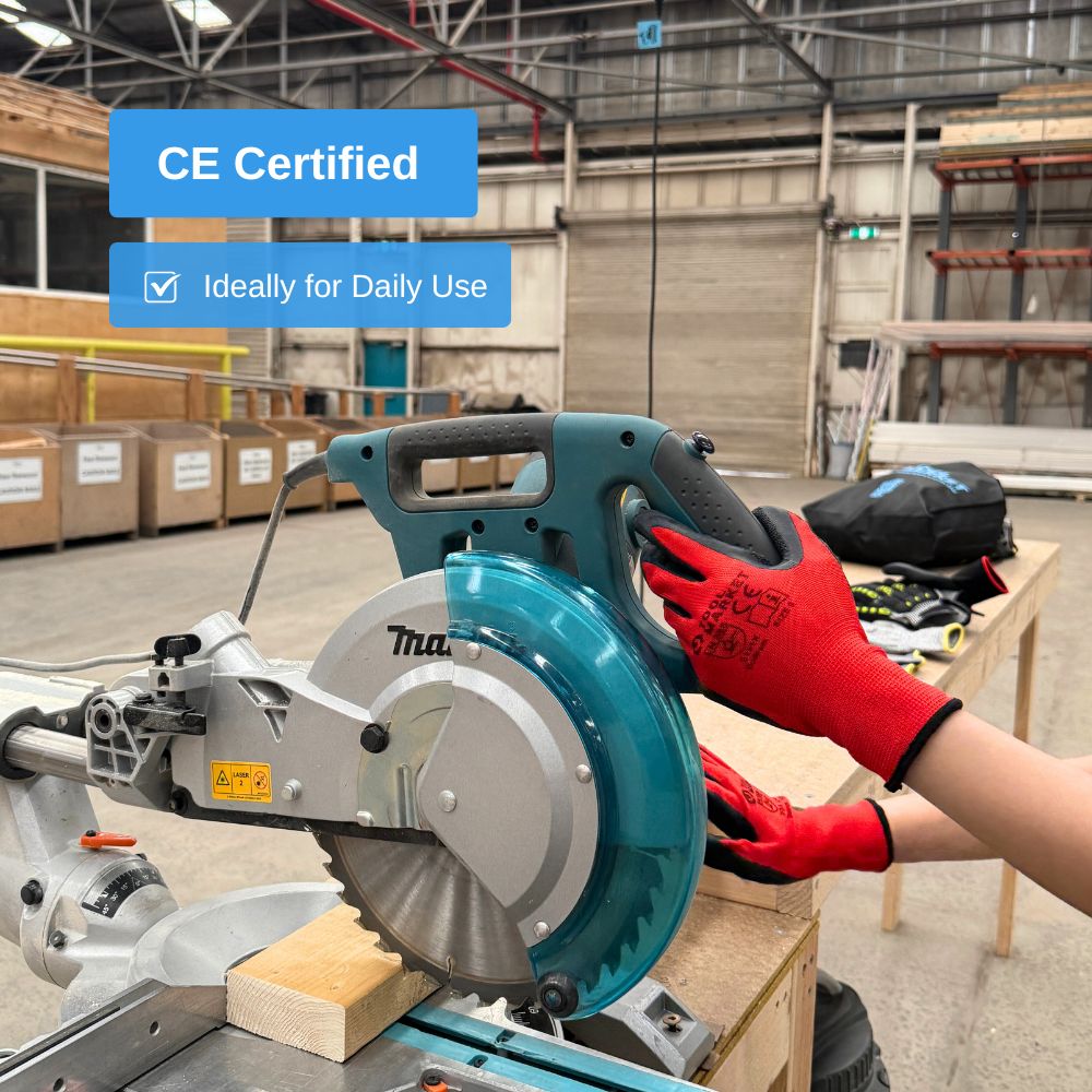 Red Wrinkle Latex Coated Work Gloves