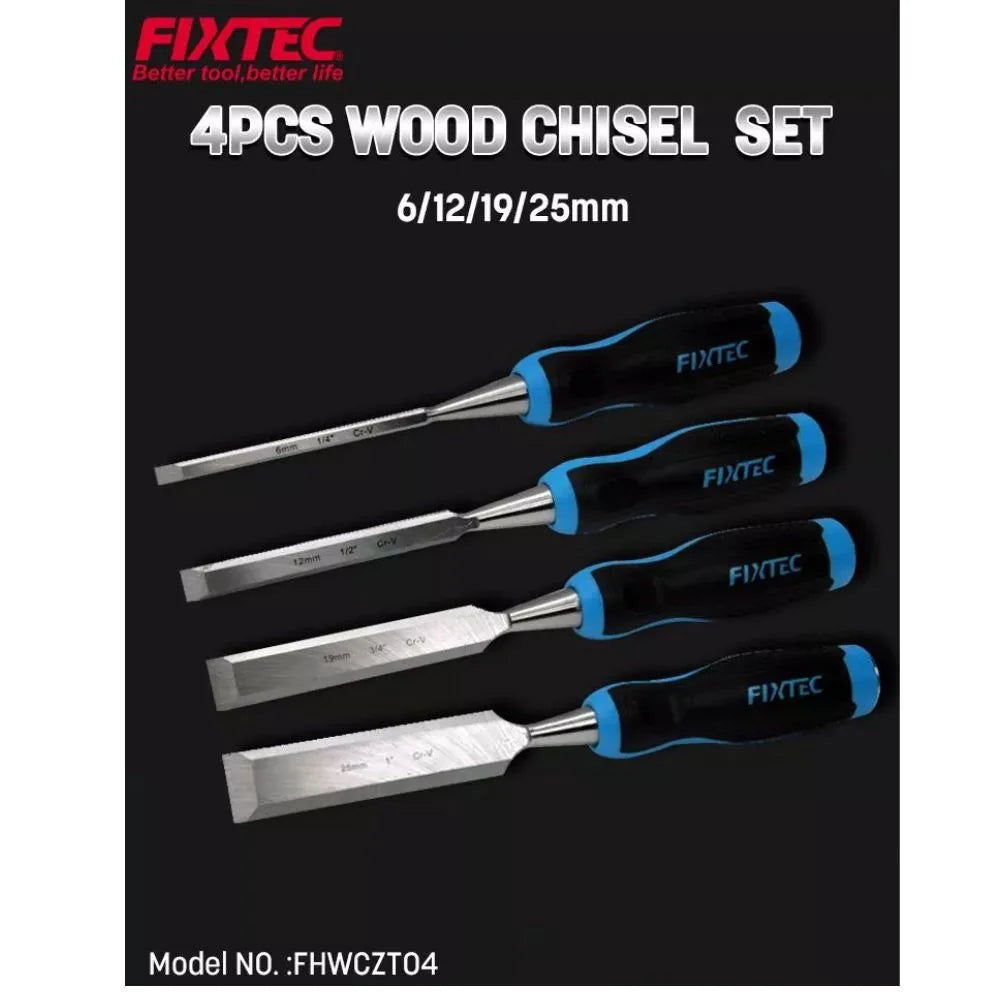 4PCS WOOD CHISEL 6 12 19 25 mm - FHWCZT04 - Tool Market 