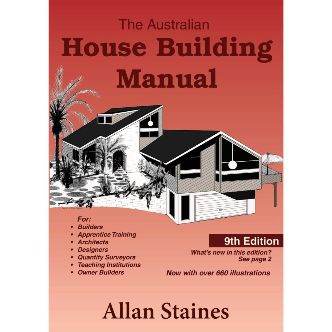 4x Allan Staines Bundle -Australia House Building Manual, Owner builder & Renovator, Renovator Manual and Roof Building Manual