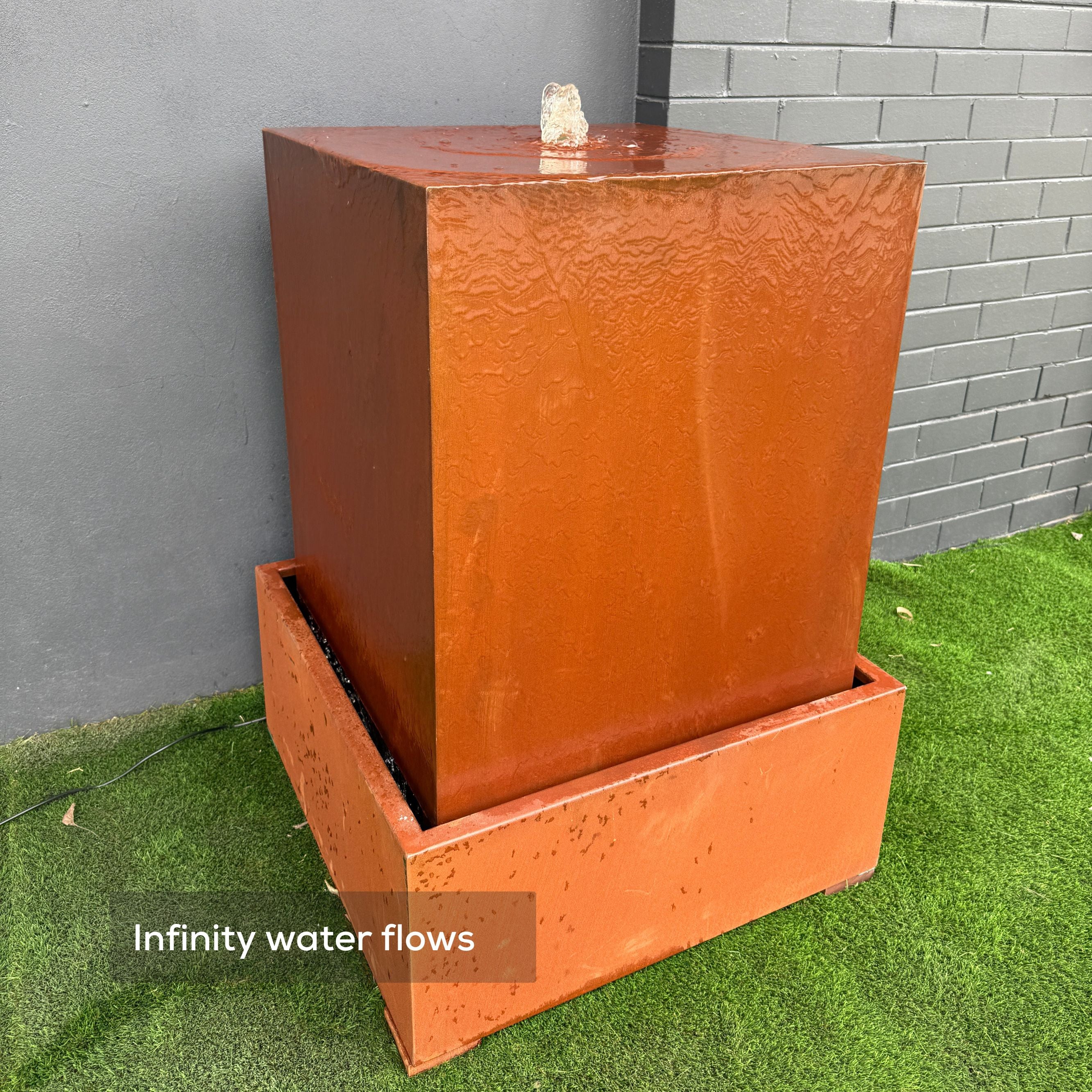 Corten Steel Infinity Water Fountain