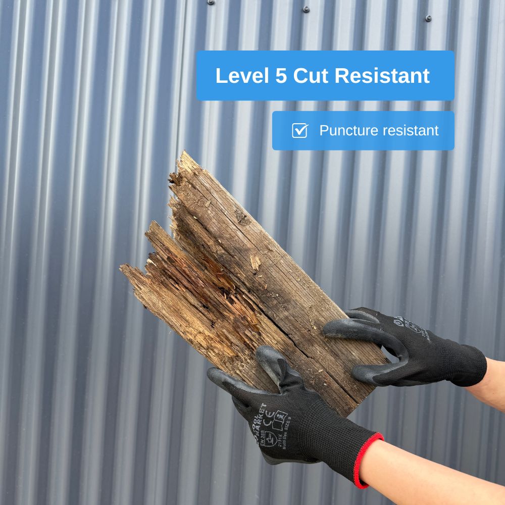 Black Foam Latex Coated Work Gloves